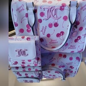 Juicy Couture White and Pink Women's Bag